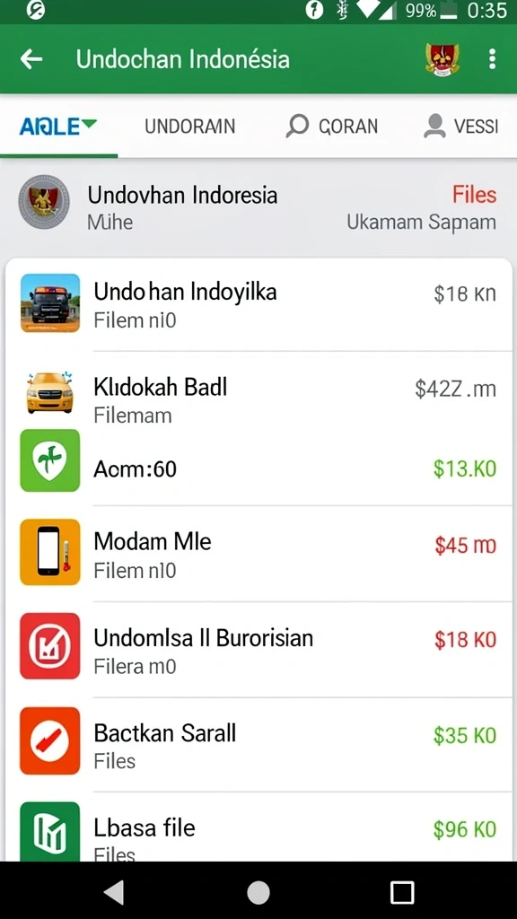 ajaib88 - Tampilan menu yang sederhana dan mudah dinavigasi.