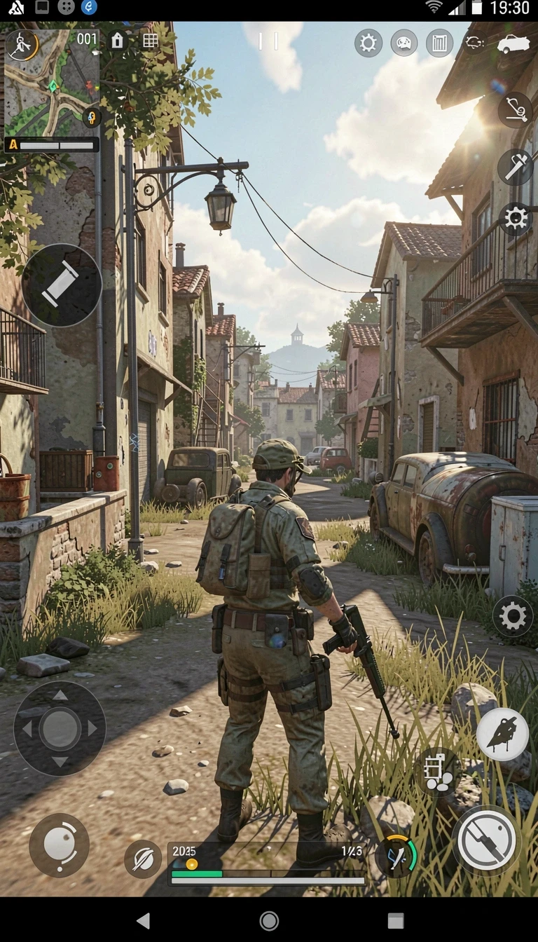 mvp789 - Screenshot level menantang dengan pemandangan indah.