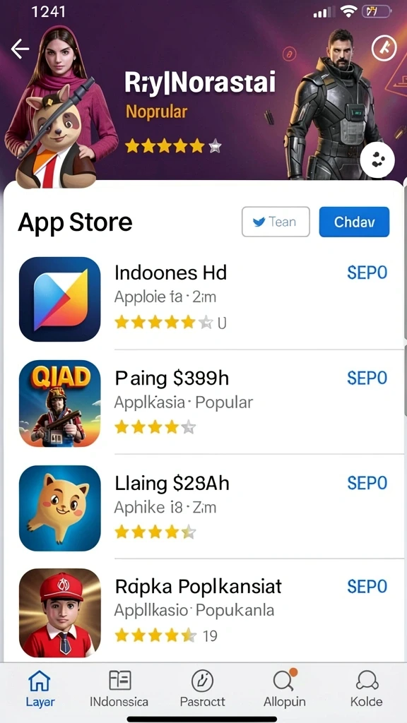 topanhoki - Tangkapan layar menu kostumisasi karakter.